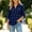 Blue, variant on SuTry Women's Plaid Button Down Shirt Turndown Collar Long Sleeve Chest Pockets Relaxed Loose Fit Casual Everyday Wear
