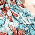 thumbnail image 3 of White Butterfly Red Blue Leaf Pattern Blanket,Comfortable Soft Flannel Throw Blanket,All Season,Warm Lightweight Blankets for Sofa Bed Couch Living Room Chair,30"x40", 3 of 4