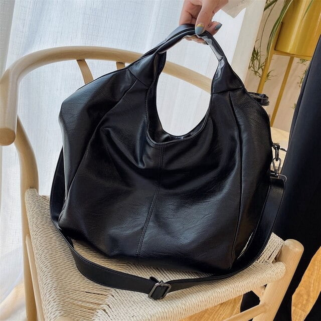 LHSHID Big White Womens Hobos Tote Bag Large Capacity Handbags Luxury Leather Shoulder Bag New Female Unique Shopper Messenger Bag Sac