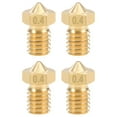 thumbnail image 1 of Unique Bargains Cabezal de boquilla de impresora 3D de 0.4mm con rosca M6 para extrusora V5 V6 de 3mm, latón 4pcs, 1 of 3