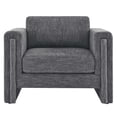 thumbnail image 5 of Armchair Accent Chair, Grey Gray, Fabric, Living Kitchen Cafe Bistro Hospitality Restaurant, Modern Contemporary HB34789, 5 of 9