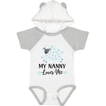 

Inktastic My Nanny Loves Me Baby Lamb Boys or Girls Baby Bodysuit