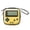 Yellow, variant on Square Toy Cartoon Zipper Purse Electrical Wallet for Daily Use Holder