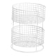 thumbnail image 3 of Cesta Organizadora Metálica con Diseño de Doble Capa para Almacenamiento Eficiente en Cocina Incluye Cesta para Frutas Soporte Organizador de Malla y blanco, 3 of 8