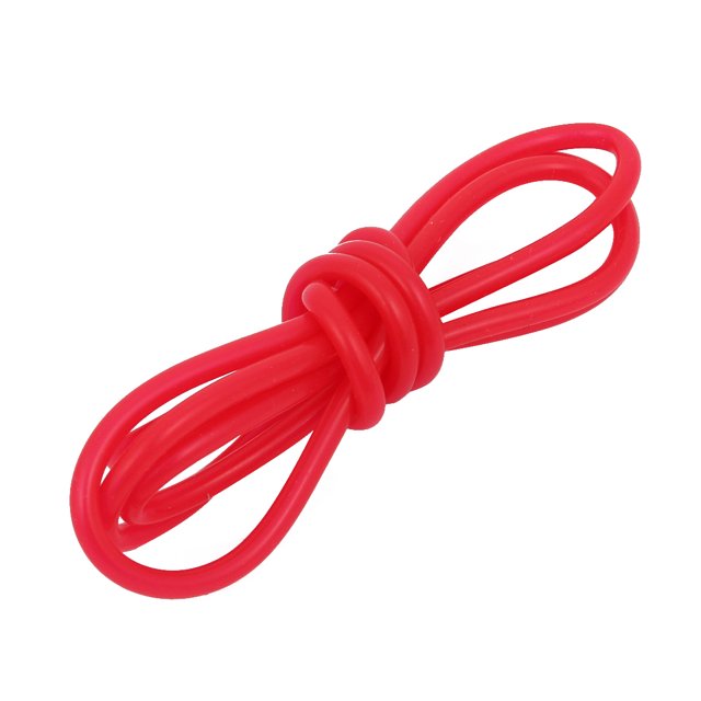 2mm x 4mm Diámetro Alta Temperatura Resistente Silicona Tubo Manguera Goma Tubo Rojo 1M Largo