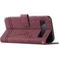 thumbnail image 2 of Wallet Case for Google Pixel 7 Pro, Google Pixel 7 Pro Case with Card Holder Leather Flip Case with Kickstand Magnetic Full Protection Compatible with Google Pixel 7 Pro Smile Red Wine, 2 of 7
