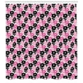 thumbnail image 3 of Flower Shower Curtain, Exotic Spring Bloom Composition Summer Season Feminine Corsage Design, Fabric Bathroom Set with Hooks, 69W X 84L Inches Extra Long, Pink Black Pale Pink, by Ambesonne, 3 of 3