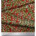 thumbnail image 3 of Soimoi Viscose Chiffon Fabric Leaves Panel Printed Fabric 1 Yard 42 Inch Wide, 3 of 3