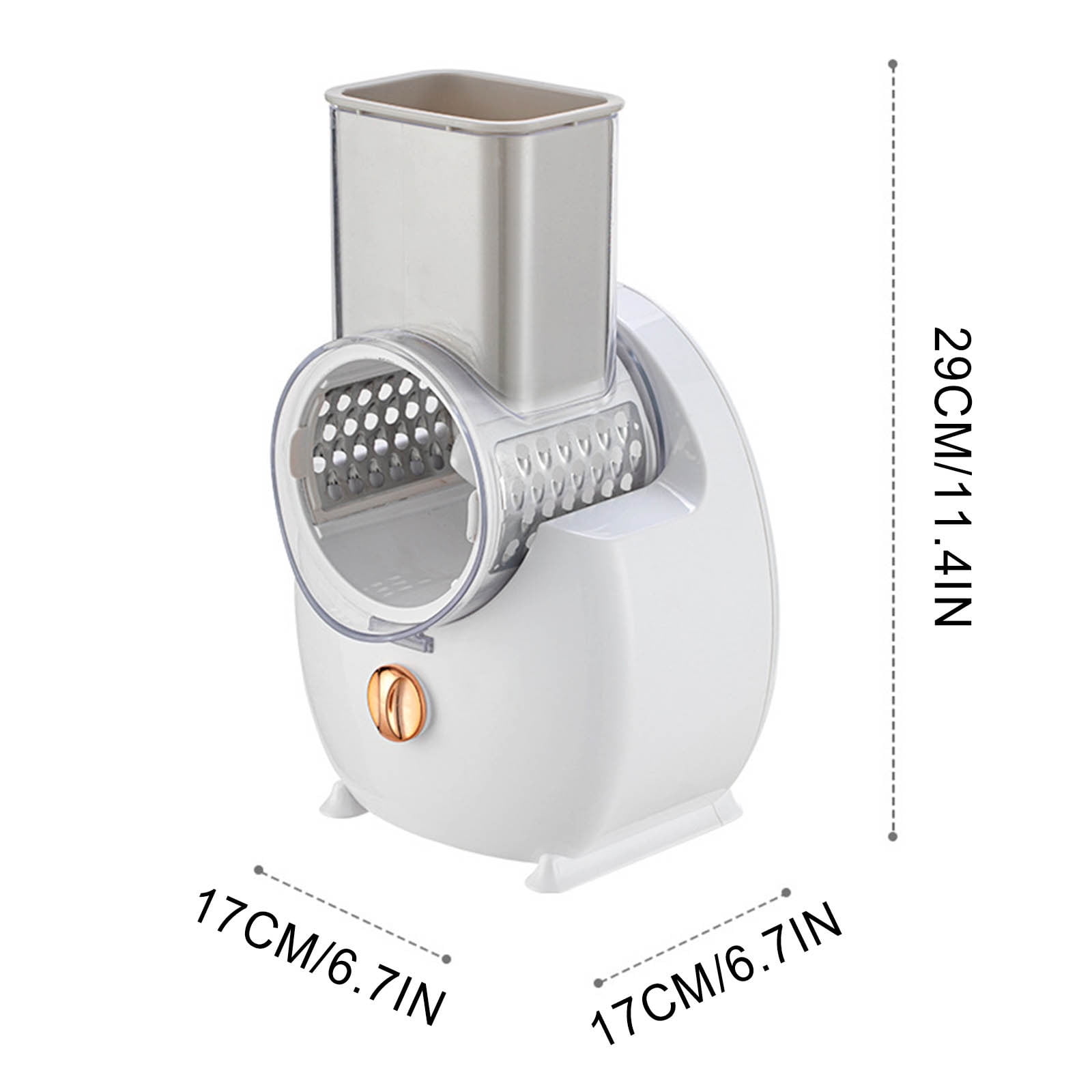Electric Vegetable Chopper & Slicer | Automatic Food Processor with 3 Interchangeable Blades | USB Rechargeable | Includes 1 Multifunctional Cutter