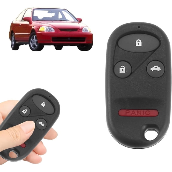 Replacement Keyless Entry Remote Car Key Fob 434MHz A269ZUA101 3 1 Split Fob for Honda Accord (1994-1997), for Civic (1996-2000), for Prelude (1996-2002) - 4 Button Smart Proximity Replacement