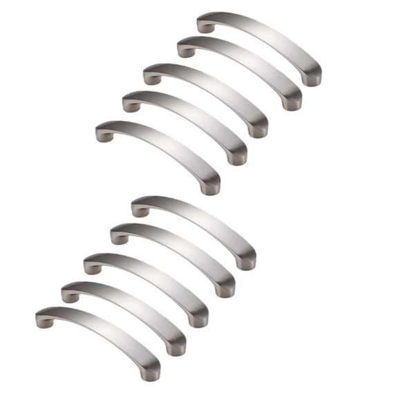 HDJNal 10PCS Kitchen Cabinet Handles Stainless Steel T Bar Cabinet Pulls Drawer Handles Brushed Nickel,3-3/4 inch Holes Centers