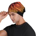 thumbnail image 3 of Naloa Orange Dalia Soft Beanie Hat, Knit Beanie Daily Beanie in Fine Knit for Women Men Winter Travel, Outdoor, 3 of 7