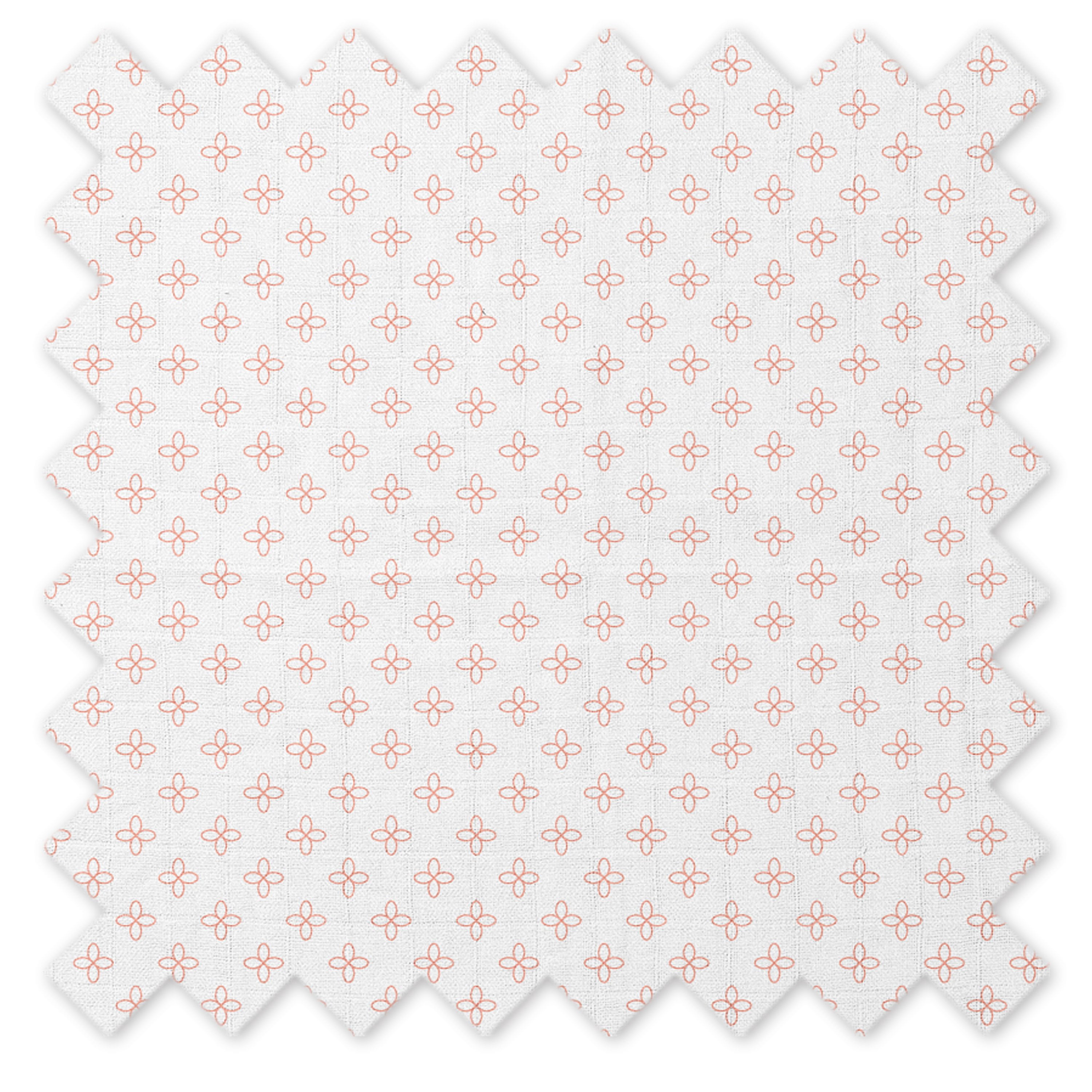 Bacati - Petal Floral Coral Muslin Crib or Toddler Bed Fitted Sheet 100% Cotton Muslin