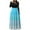 Sky Blue, variant on Frostluinai Cocktail Dresses for Women Long Sleeve Round Neck Maxi Long Dress Casual Gradient Swing A Line Dress 1950s Slim Fit Dresses