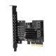 thumbnail image 4 of Extensor De Adaptador De Tarjeta De Expansión Sata3.0 De 5 Puertos Para Win7 Win8 Win10 Linux Advancent EL008265-00, 4 of 6