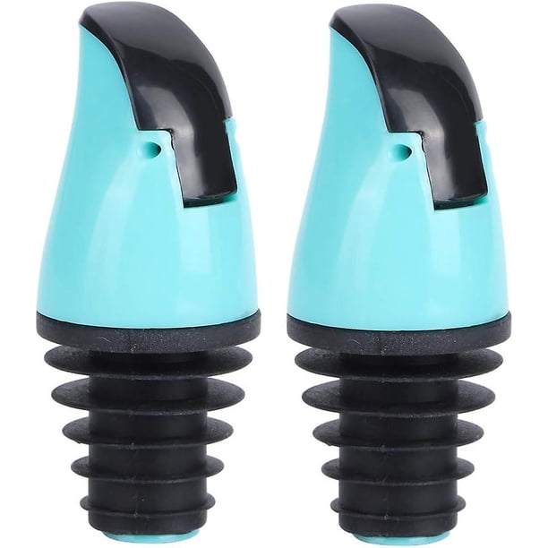 2 Botellas Vertedoras Rojo Verde con Pico Azul para Aceite de Oliva y Aderezos