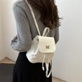 thumbnail image 4 of Pequeño bolso de mochila con lazo para mujeres, nueva colección de otoño 2025, mochila pequeña de moda casual para viajes., 4 of 10