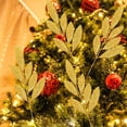 thumbnail image 5 of 20 Pieces Glittered Artificial Leaf Spray Picks 13" Tall for Christmas Winter Wedding Wreath Tree Floral Arrangment Vase Bouquets Table Centerpieces Decoration (Glod), 5 of 7