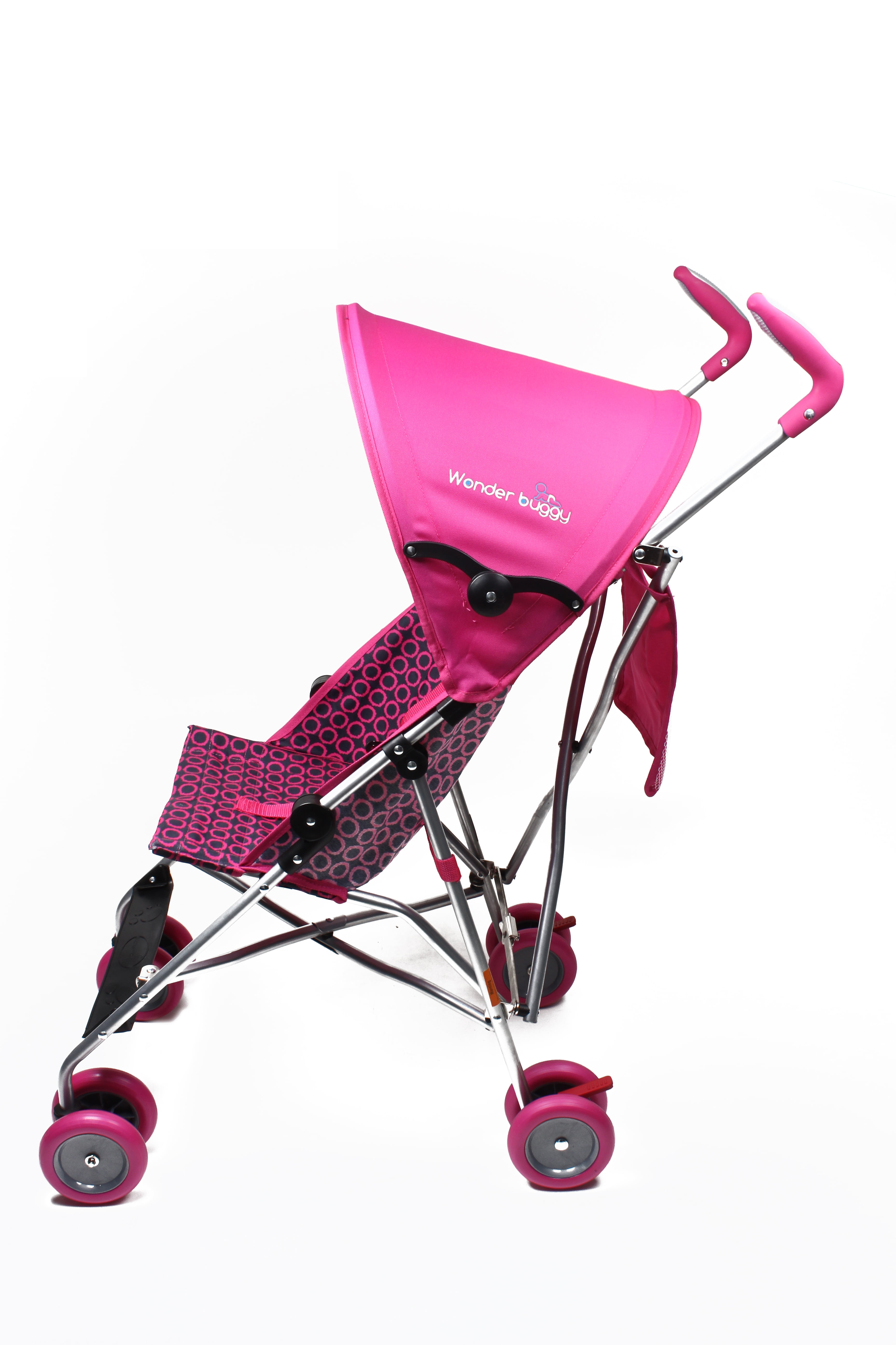 Wonder Buggy Skyler Jumbo Umbrella Stroller with Rounded Hood Pink 