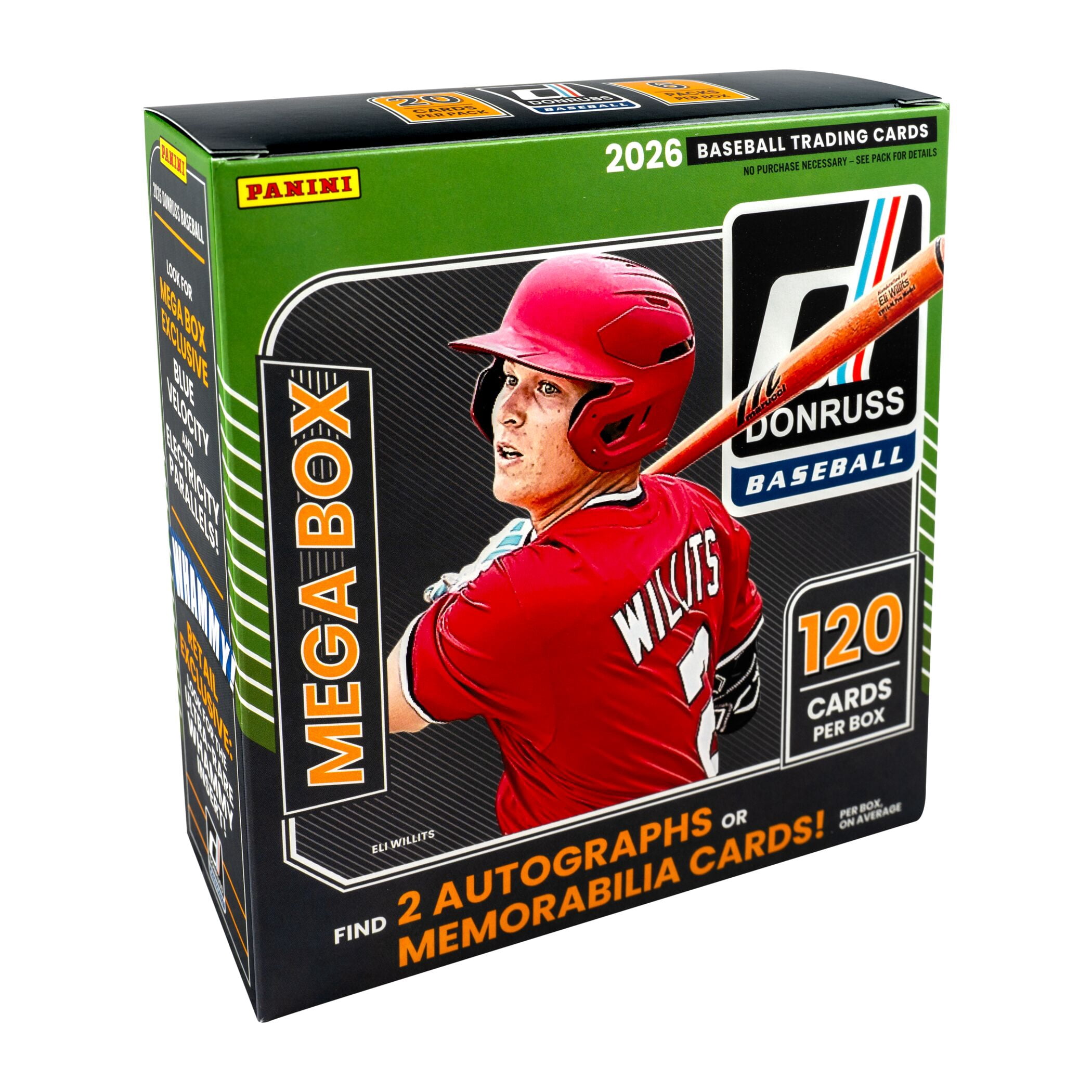 26 Panini Donruss Baseball Trading Cards Mega Box