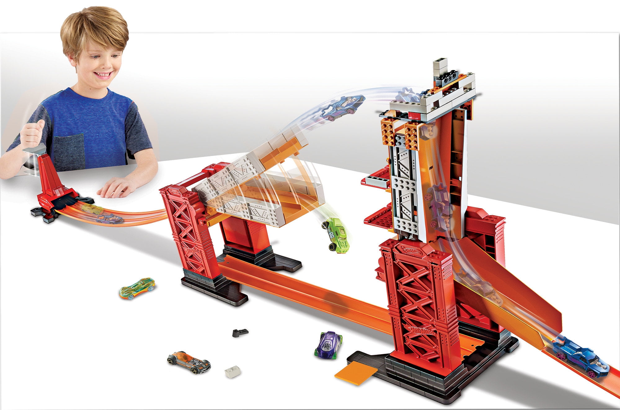 Hot Wheels Track Builder Troll Bridge Challenge playset