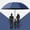Dark Blue, variant on Double umbrella, 12-rib reinforced, windproof and waterproof, a must-have multi-functional umbrella for heavy rain.