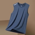 thumbnail image 5 of LODIENY Men’s Sleeveless Tank Tops Dry Fit Workout Muscle Shirts Moisture Wicking Crew Neck Solid Color Tees for Running Athletic Gym Sports Training Blue XXXXL, 5 of 8