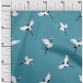 thumbnail image 2 of oneOone Cotton Poplin Twill Teal Blue Fabric Bird Sewing Craft Projects Fabric Prints By Yard 56 Inch Wide, 2 of 4