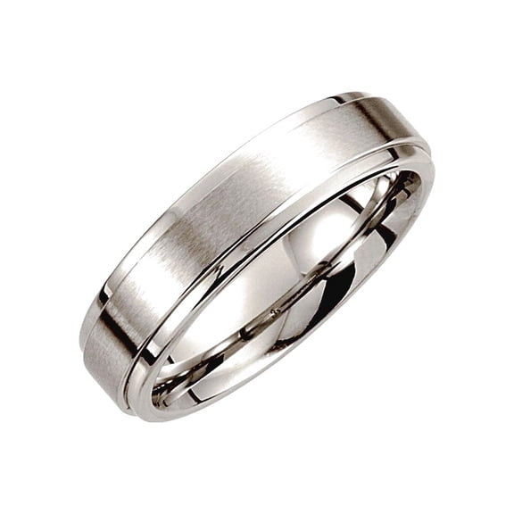 Cobalt Size 10 6mm Polished Ridged Band Ring Ring for Women and Men