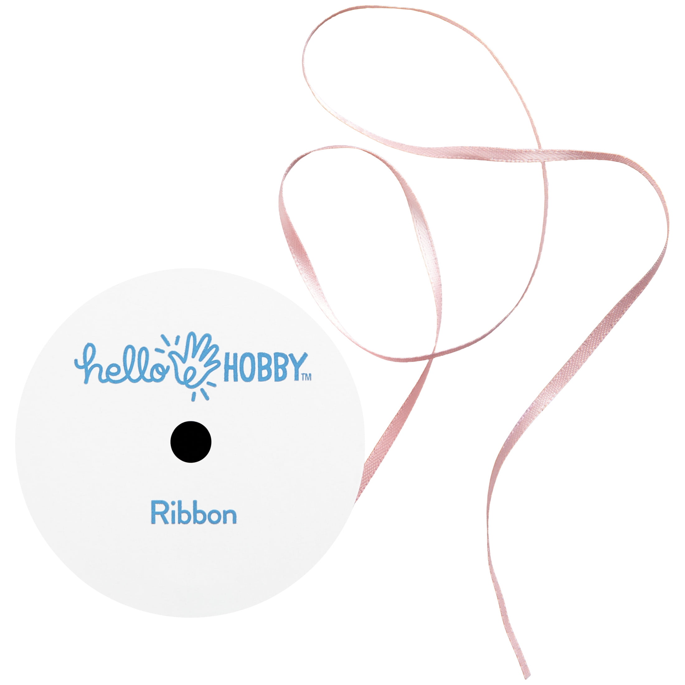 Hello Hobby Carnation Double Face Satin Ribbon, 1/8" x 8 yd