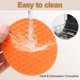 thumbnail image 4 of Paquete de 8 posavasos de silicona con soporte, posavasos redondo de 4 pulgadas para bebida, naranja, 4 of 6