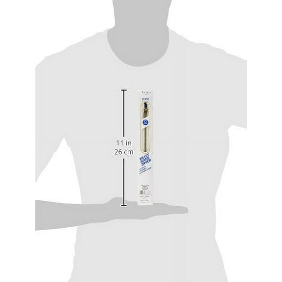 Coats: Thread & Zippers F2707-WHT Brass Jean Metal Zipper, 7", White