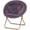 Purple/Gold, variant on YEXJ Saucer Chair for Teens Adults, Oversized Folding Cozy Moon Chair with Gold Metal Frame, Furry Faux Fur Comfy Lazy Seat for Bedroom, Living Room, Dorm Room, Apartment (Grey)