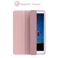 thumbnail image 5 of Mosiso Slim Fit Frosted Case for iPad 10.2" 7th Generation 2019 Released, PU Leather Smart Stand Cover Auto Sleep Wake Protective Case for Apple iPad 10.2 Inch (A2197/A2198/A2200), Rose Gold, 5 of 7