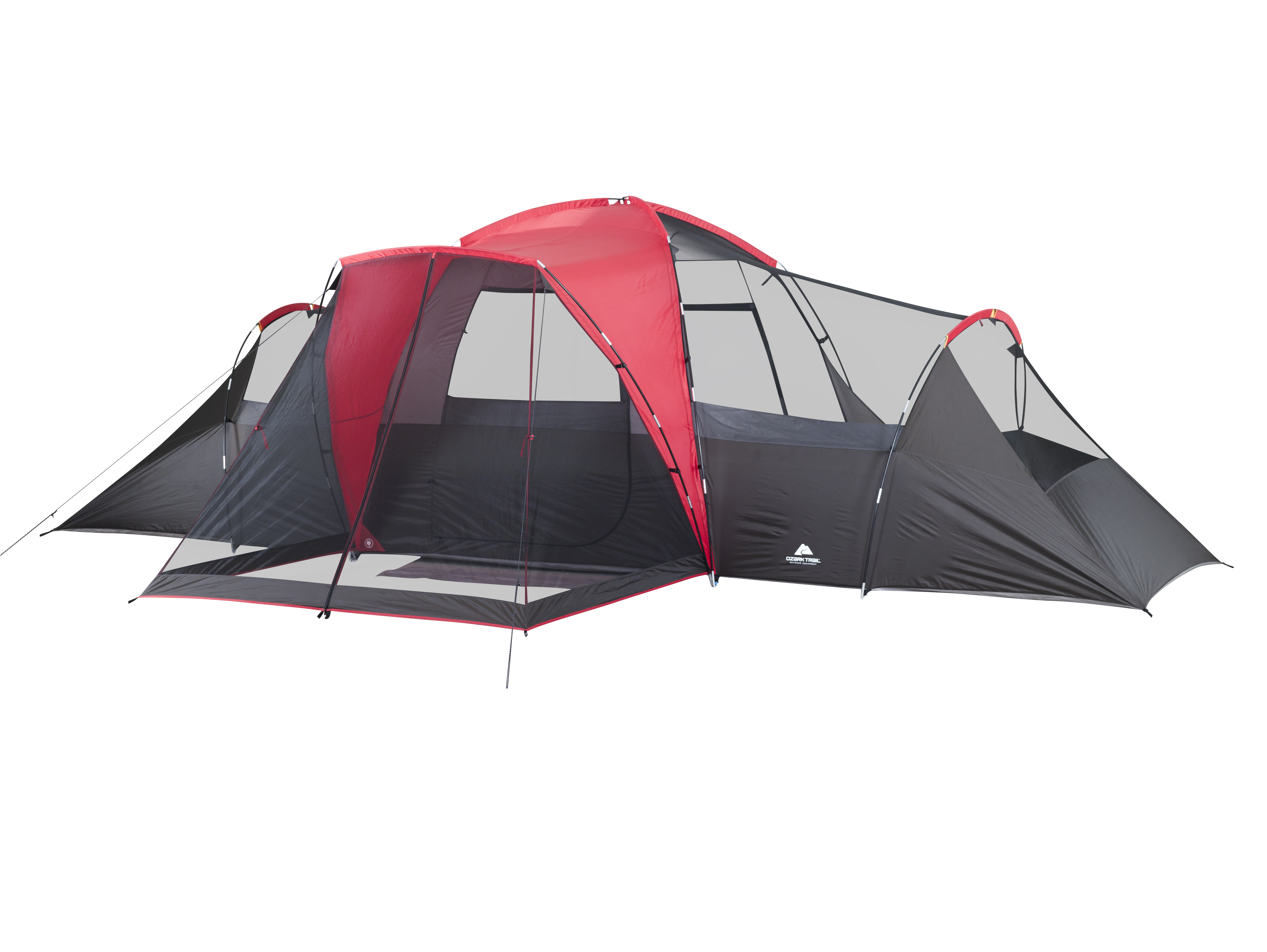 Carpa Familiar para 10 Personas Ozark Trail, Rojo/Negro/Gris Cálido 2