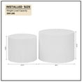 thumbnail image 2 of WILLIAMSPACE Nesting Coffee Table Set of 2, Round Coffee Table Wood Grain Side Table Circle Accent Tables for Small Spaces Living Room Bedroom Balcony Office, White, 2 of 6