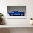 thumbnail image 2 of Elephant Stock Old Blue Sports Car Wall Art - Horizontal Canvas Wall Art - Bedroom Wall Decor - Transportation Canvas - Blue And Gray Decor - 12" x 8", 2 of 4
