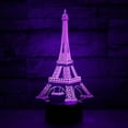 thumbnail image 1 of Luz nocturna LED 3D de la Torre Eiffel de París para dormitorio infantil, 1 of 4