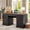 Black, variant on Executive Desk with File Drawers, 55'' Farmhouse Desk Modern for Adult Home Office, White