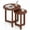 Walnut, variant on Patiojoy Set of 2 Round Nesting Coffee Tables Wooden End Table Set with Thickened Tops & Solid Rubber Wood Legs Walnut