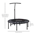 thumbnail image 4 of Mini Exercise Trampoline Rebounder Cardio Trainer Adjustable T-Bar Black, 4 of 9