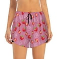 thumbnail image 2 of Goofa Cute Strawberry Printed Women 2 in 1 Running Shorts,Quick Dry Athletic Workout Shorts,High Waisted Athletic Shorts with Liner Pockets-Medium, 2 of 9
