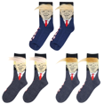 thumbnail image 1 of Calcetines Trump Con Pelo Falso 3D para Hombres Y Mujeres (oscuro) Azul Blanco, 1 of 9