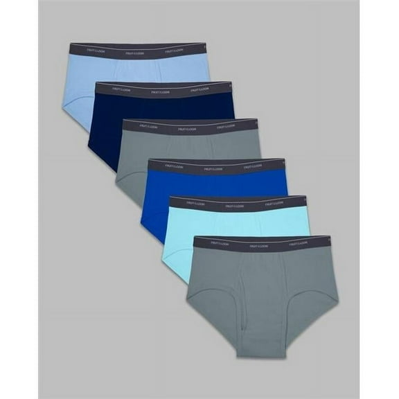Men Extended Size Basic Fit Briefs, Assorted Color - 2XL - Pack of 6