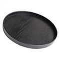 thumbnail image 3 of Round Wood Tableware Serving Decorative Trays Platters For Wine - Black, 30cm, 3 of 3