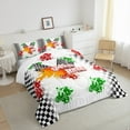 thumbnail image 3 of Homewish Motorcycle Speed Race Bedding Comforter Set 2pcs for Female Men Women,Geometric Plaid Grid Twin Comforter Sets Microfiber,Extreme Sport Breathable Bedding Set,Luxury Bedroom Decor, 3 of 8
