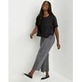 thumbnail image 7 of Hanes Originals Women's French Terry Wide Leg Cropped Pants Black Heather L, 7 of 7
