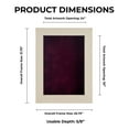 thumbnail image 4 of 24x30 Shadow Box Frame White Washed Wood | With a 3/4" Usable Display Depth | Includes a Dark Berry, 4 of 6