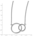 thumbnail image 3 of Leslie's 925 Sterling Silver Rhodium Intertwined Circles With 2 in ext. Necklace; for Adults and Teens; for Women and Men, 3 of 4