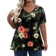 thumbnail image 1 of Camiseta de Manga Corta de Cuello en V Sólido Casual, Camisetas de Manga Corta para las Mujeres, 1 of 6